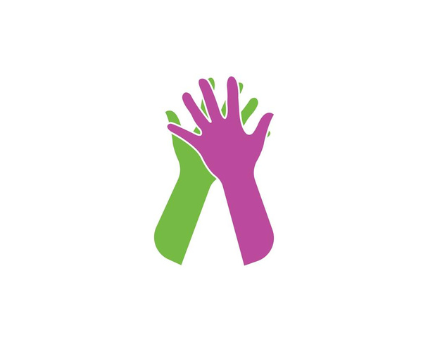 Рука Догляд за логотипом Шаблон Векторна піктограма
  - Вектор, зображення