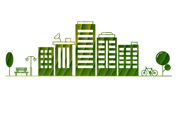 Go green city.  Save earth planet world concept. Ecology friendl - Valokuva, kuva