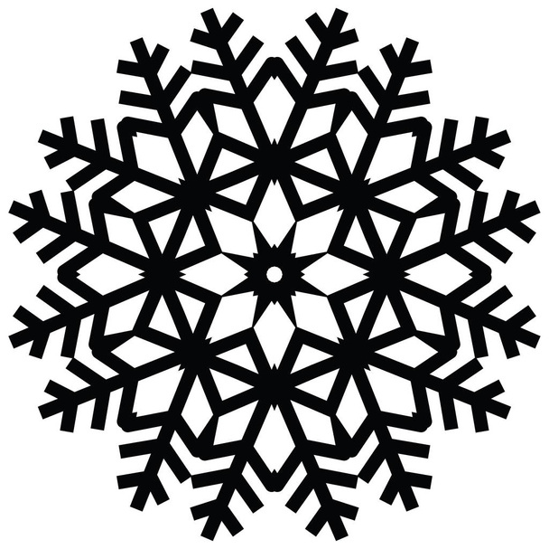 artistic modern snowflake pattern background - Photo, Image