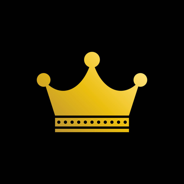 Απλό μοντέρνο βασιλικό στέμμα Icon σύμβολα λογότυπο για πολυτελή εμβλήματα καρτών κάρτα στοιχείο διακόσμησης - Διάνυσμα, εικόνα