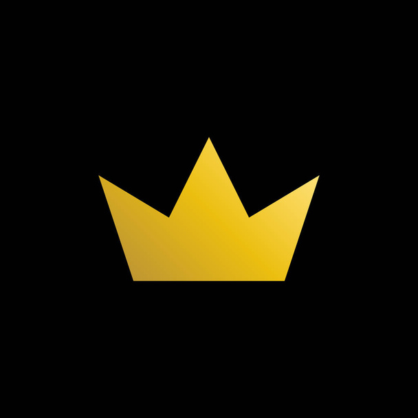Απλό μοντέρνο βασιλικό στέμμα Icon σύμβολα λογότυπο για πολυτελή εμβλήματα καρτών κάρτα στοιχείο διακόσμησης - Διάνυσμα, εικόνα