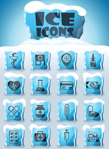 conjunto de iconos de farmacia
 - Vector, imagen