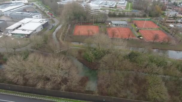 pistas de tenis vista aérea, zwijndrecht, Países Bajos
 - Metraje, vídeo