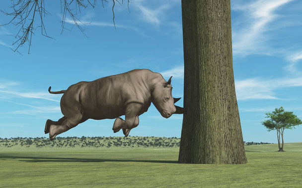 Rhino nell'albero
 - Foto, immagini