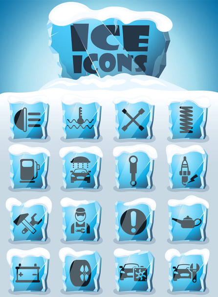 car service icon set - Vector, Image
