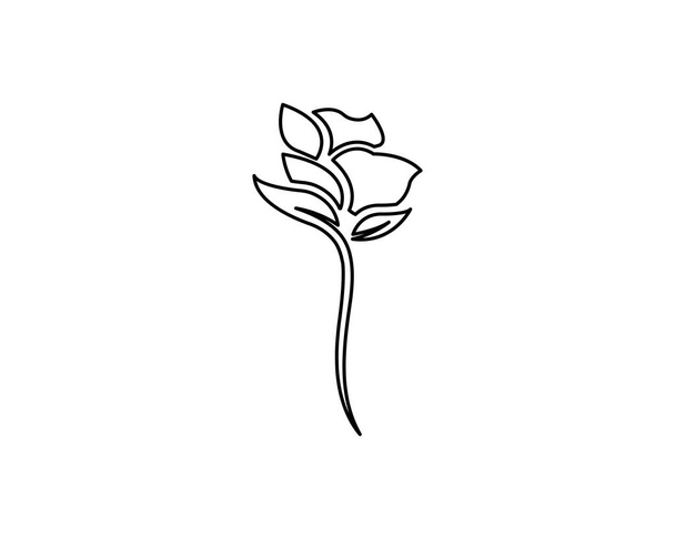 Szablon logo kwiat róży  - Wektor, obraz