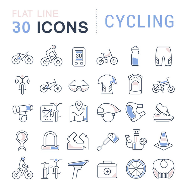 Векторные иконы велоспорта
. - Вектор,изображение
