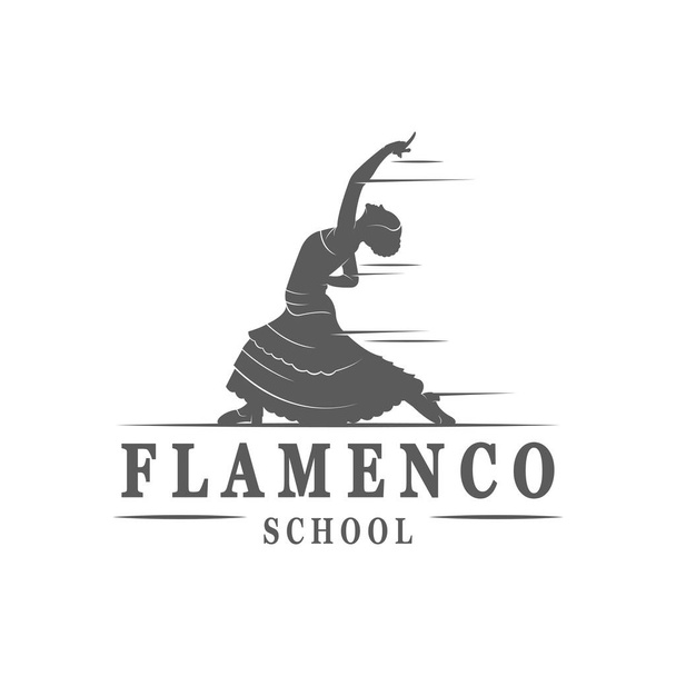 Flamenco iskola logo. - Vektor, kép