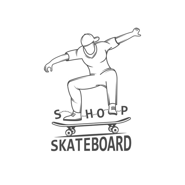 Логотип магазина скейтбордов
. - Вектор,изображение
