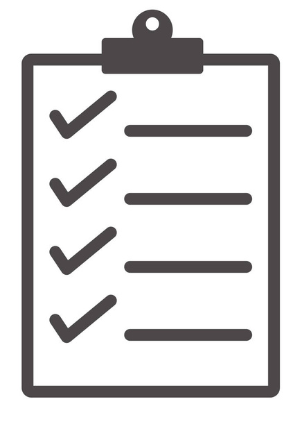 Icono de lista de verificación de Negocios sobre fondo blanco. icono de lista de verificación para el diseño de su sitio web, logotipo, aplicación, interfaz de usuario. estilo plano. portapapeles símbolo
 - Vector, Imagen