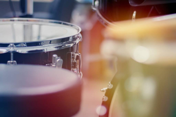 Closeup of snare drum, musical instrument. - Photo, Image