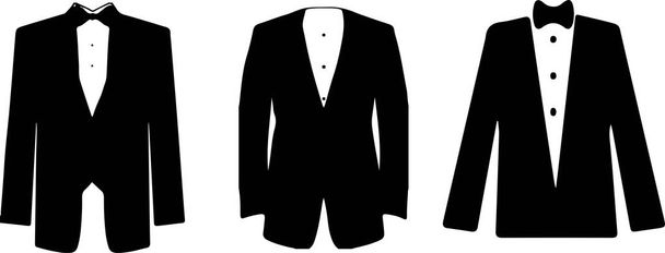 Tuxedo-pictogram op witte achtergrond - Vector, afbeelding