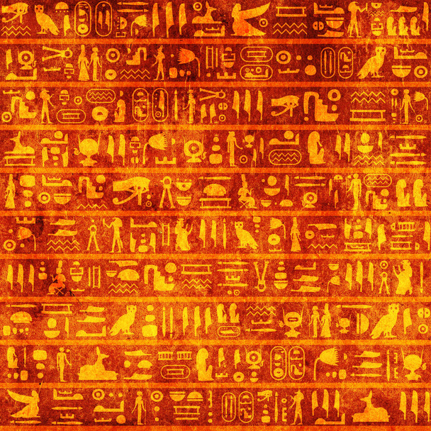 Grunge background with ancient egyptian hieroglyphs - Zdjęcie, obraz