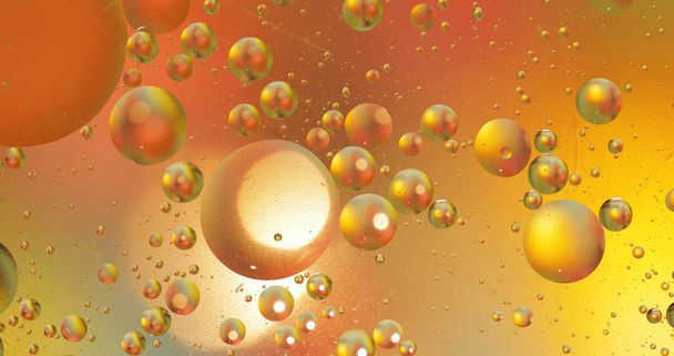カラフルな泡の幻想的な構造。抽象的な多色の背景。マクロ - 写真・画像
