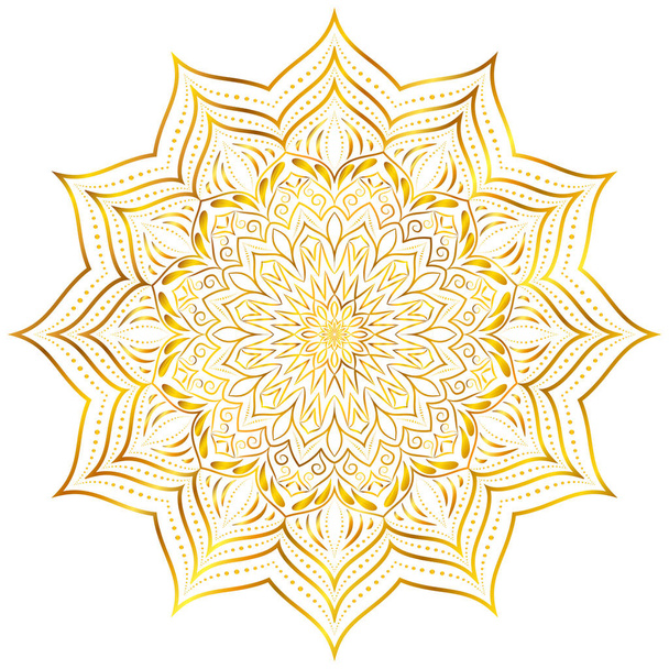 Mandala motif or sur fond blanc
. - Vecteur, image
