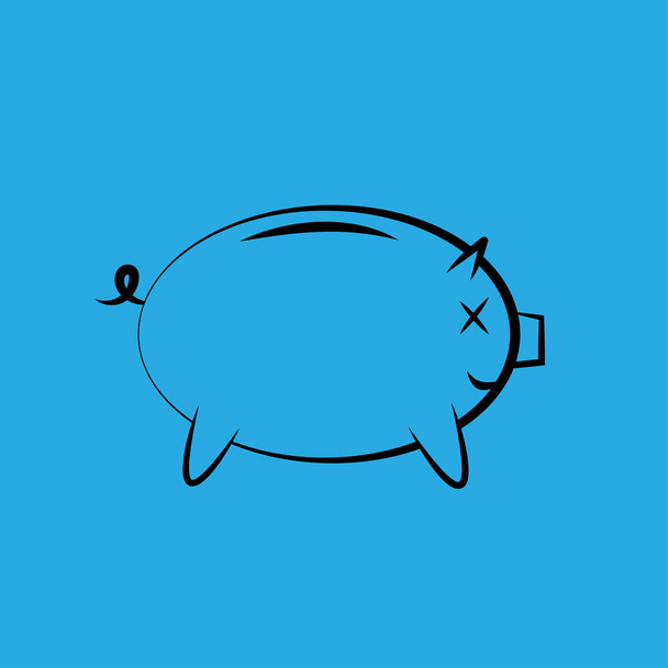 icon of a piggy bank for money saving - Vector, Image