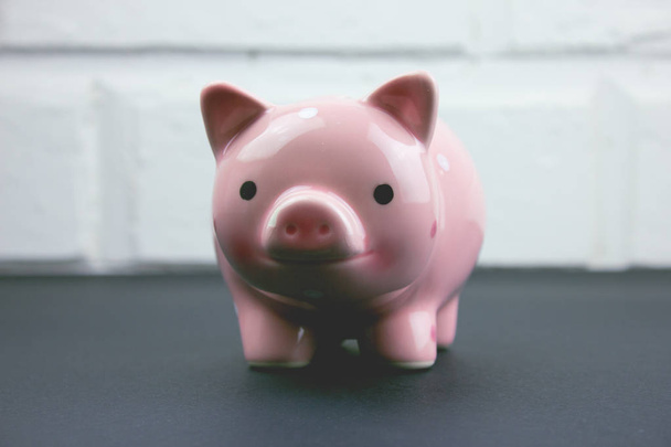 Piggy bank on table . - Photo, image
