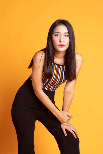 Portrait of beautiful young Asian woman in colorful shirt - Foto, Imagem