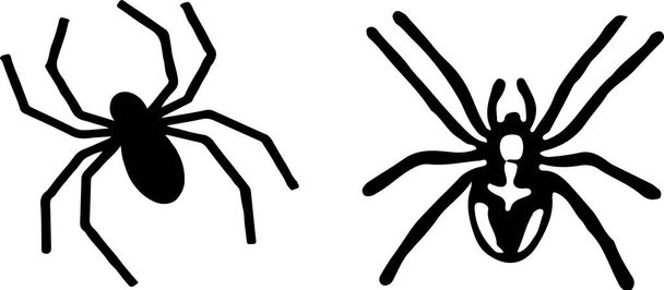 Spinnensymbol auf weißem Hintergrund - Vektor, Bild