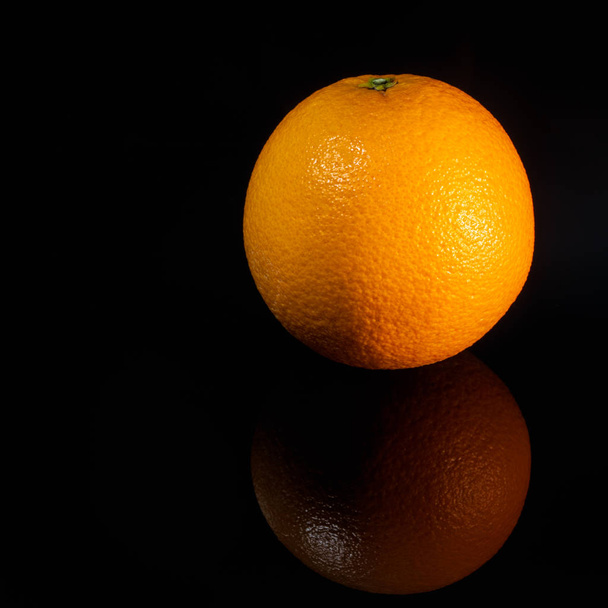 close up of ripe orange, copy space - Photo, image