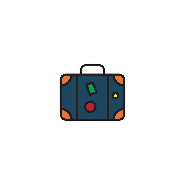 conceito de ícone de vetor de mala de viagem, isolado no fundo branco
 - Vetor, Imagem
