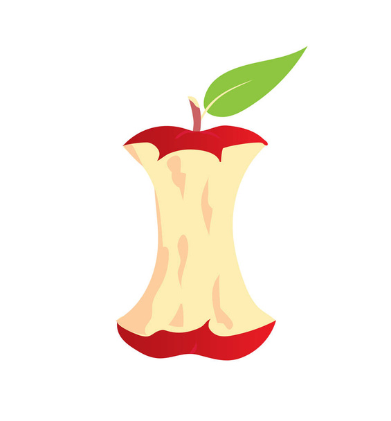 Apple core icon. Symbol of organic waste. Isolated - Vector, Image