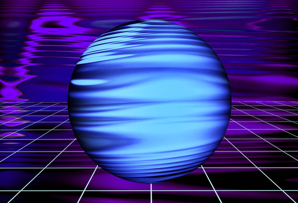 Soyut Ultra Violet Dalgalar Holografik arka plan - Fotoğraf, Görsel