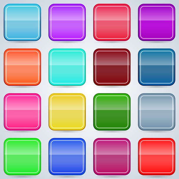 Glass buttons vector set - Vector, Image