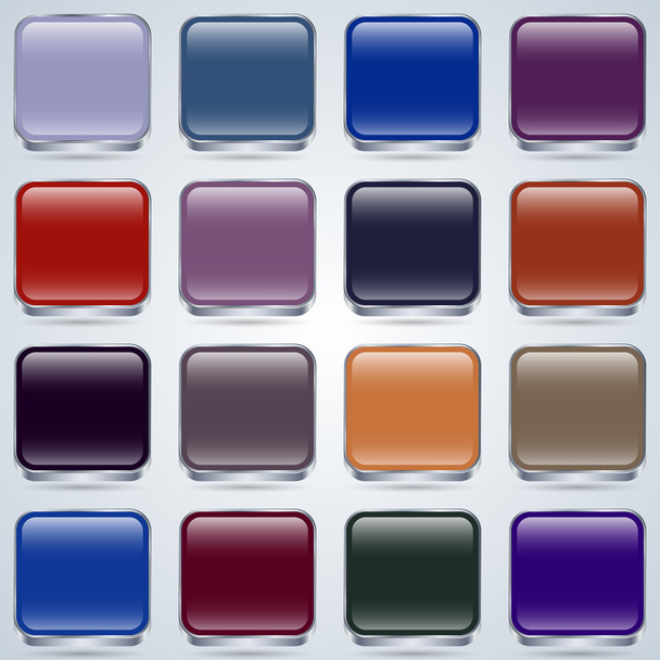 Glass buttons vector set - Vector, Image