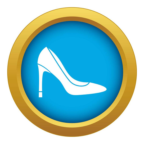 High heel shoe icon blue vector isolated - Vector, Image