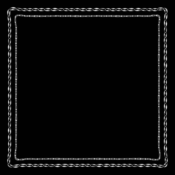 Αλυσίδες Bandanna τετράγωνο μετάξι κασκόλ πρότυπο - Διάνυσμα, εικόνα
