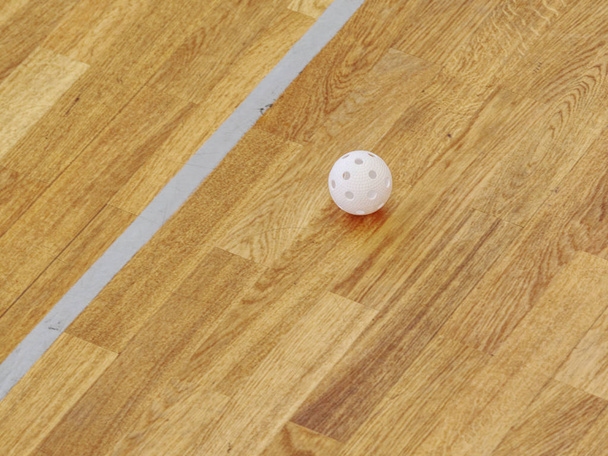 Speelplaats voor de vloer, uitrusting met beschilderde vloer, floorball Court  - Foto, afbeelding
