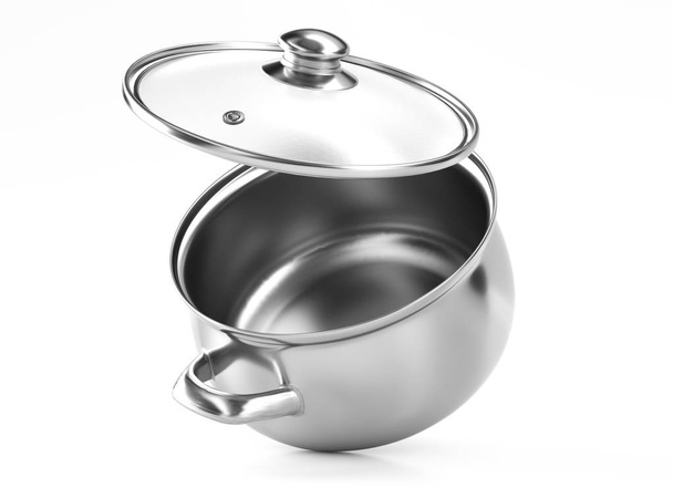 Concept de casserole de cuisine 3D. Illustration en 3D
 - Photo, image