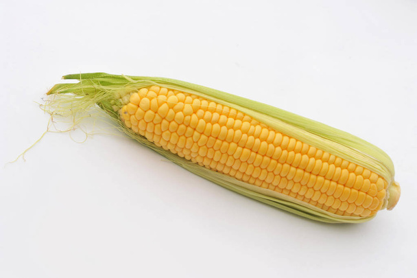 Sweet ripe Corn on a white isolated background - Photo, Image