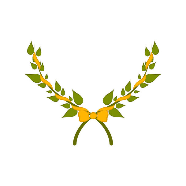 Isolated colored laurel wreath icon - Vector - Vector, afbeelding