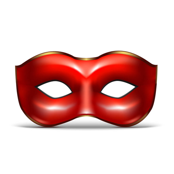 Realistic 3d Detailed Red Colombina Mask. Vector - Vektor, kép