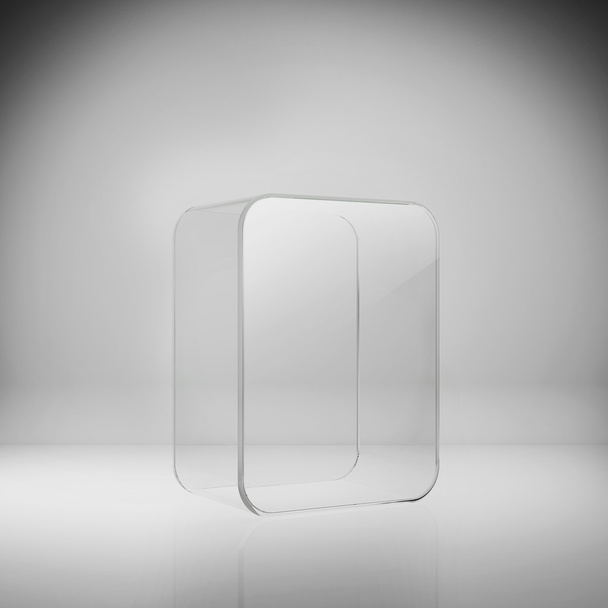 Empty glass box for exhibit - Фото, зображення