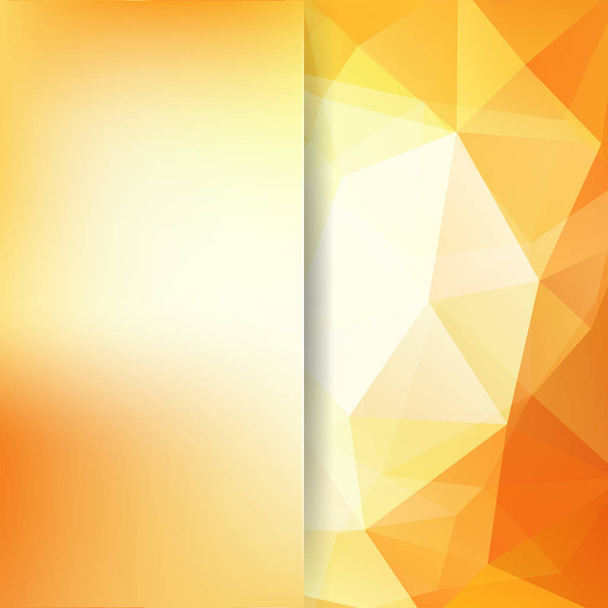 Abstract background consisting of yellow, orange, white triangles. Geometric design for business presentations or web template banner flyer. Vector illustration - Vector, Image