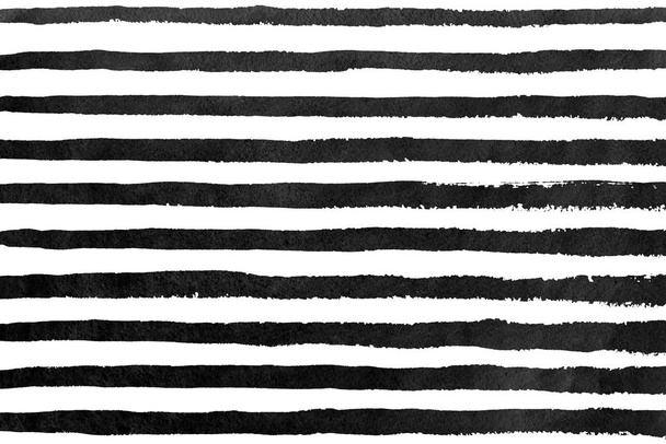 Watercolor hand drawn stripe pattern. - Photo, Image