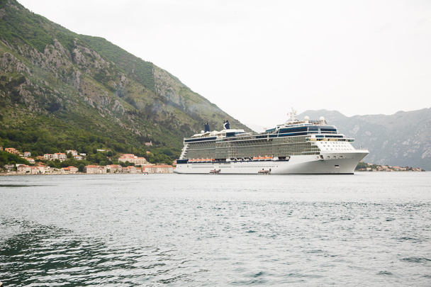 Kreuzfahrtschiff in der Bucht von Kotor - Foto, Bild