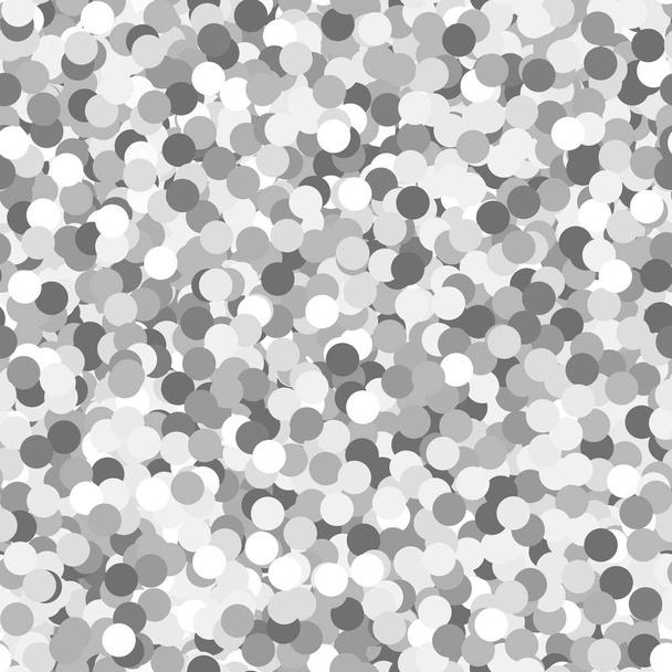 Shining silver glitter texture vector seamless pattern. Sparkle glitter seamless background. - Vector, Image