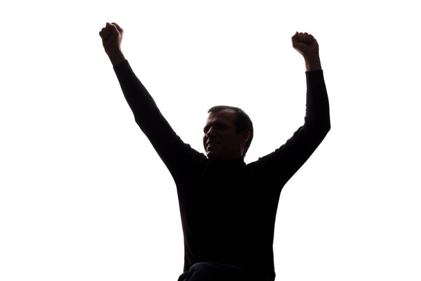Руки людини демонструють перемогу - Фото, зображення