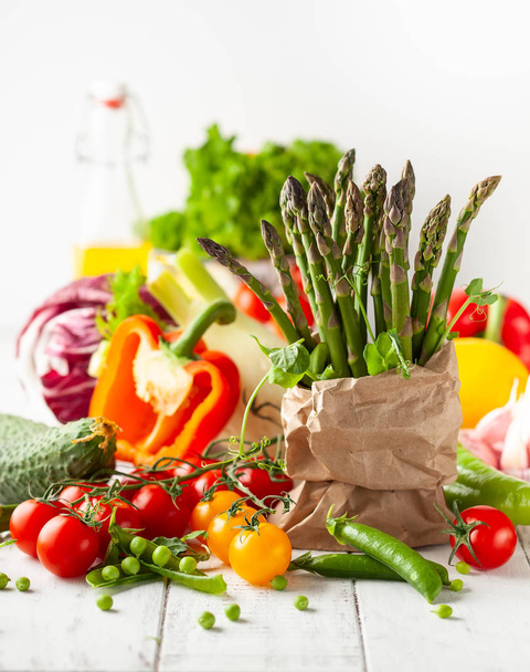 Various types of fresh vegetables  - Фото, зображення
