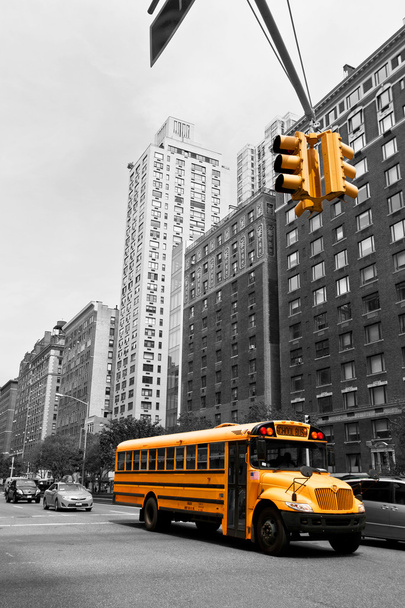 Школьный автобус в Нью-Йорке
 - Фото, изображение