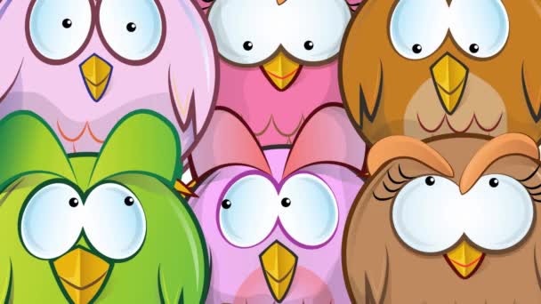 söpö pöllöt sarjakuva pari rakkaudella sydän
 - Materiaali, video