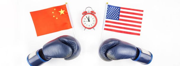 Concept van handelsoorlog tussen de VS en China - Foto, afbeelding