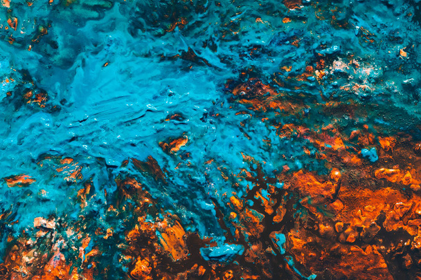 abstract acrylic oil paint background terrain art - Фото, изображение