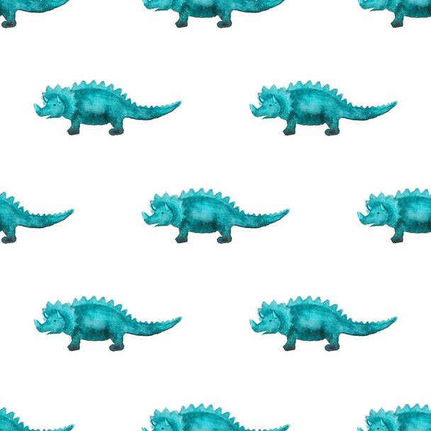 Seamless pattern with dinosaurs - 写真・画像