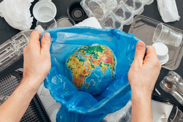 save planet ecology plastic waste recycling - Fotoğraf, Görsel