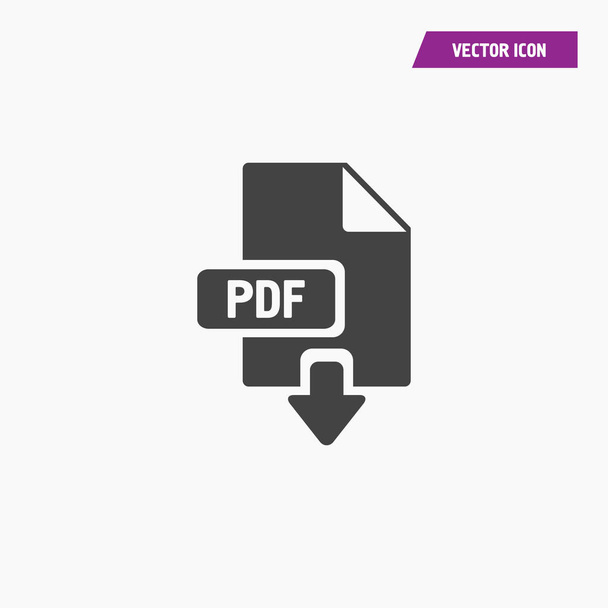 Descargar archivo pdf negro con icono de flecha
. - Vector, imagen